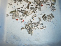 1/25 or 1/24 ? Lot of Car & Truck Chrome Parts for parts or restore Free SH