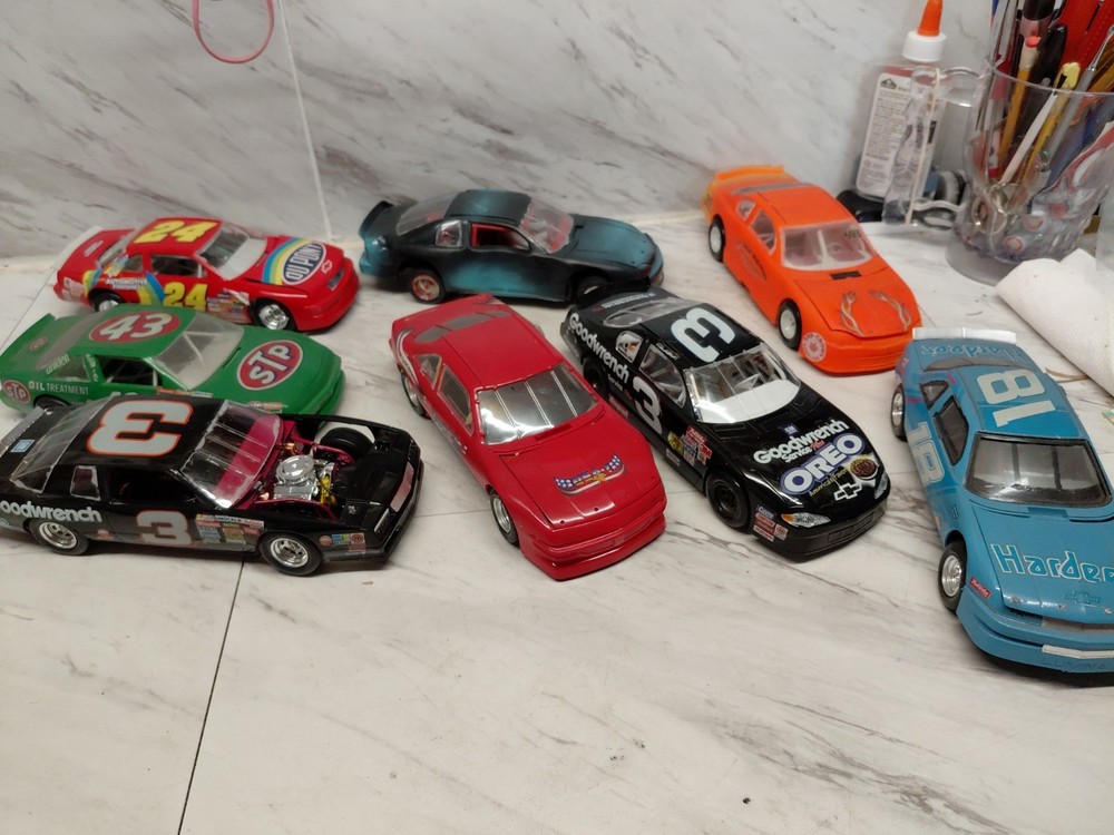 Model Junkyard/parts Plastic , Nice Custom Race Car Lot Of 8 Stock Cars