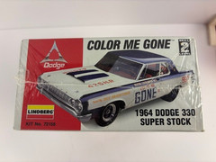 Vintage Lindberg “Color Me Gone” 1964 Dodge 330 Super Stock Model Kit sealed BX