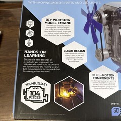 Discovery Mindblown Model Engine Building Kit 4 Cylinder Combustion Open Box NEW