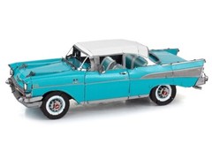 1957 CHEVROLET BEL AIR TURQUOISE STEEL MODEL KIT BY METAL EARTH ME1010