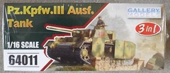1/16 Pz.Kpfw.III Ausf. J/L/M (3-in-1) Gallery Models #64011 Shrink Wrapped MISB