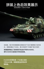 1/35 assembled German PZH2000 modern self-propelled howitzer with metal barrel
