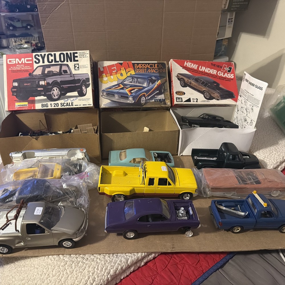 Lindberg AMT Revell MPC Monogram Junkyard Lot Of 11 Challenger Hemi F-250 Chevy