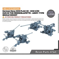 German Navy 2CM FLAK 30 – 2CM C/30 GUN IN THE HEERESLAFETTE – ARMY-TYPE SINGLE M