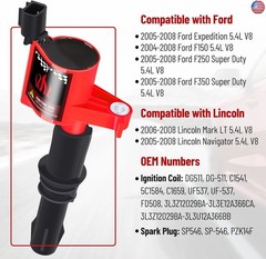 B4B BANG 4 BUCK Set of 8 Ignition Coil Pack DG511 & Spark Plugs SP546 SP515