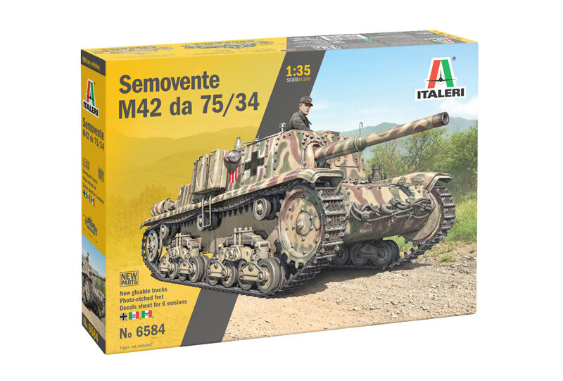 Italeri 1/35 6584 WWII Italian Semovente M42 da 75/34 Self-Propelled Gun