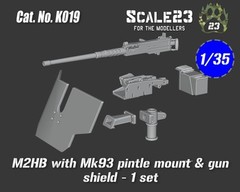 Scale23 1/35 M2HB with Mk93 Pintle Mount and Gun Shield