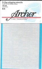 Archer British D-Day Shipping Stencils WhiteTransfer Decals AR35012W