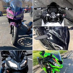 Motorcycle Mirrors Rearview Stealth Mirrors for 2025 Ninja 500 400 650 300 ZX6R