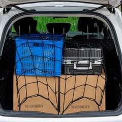 Heavy Duty Cargo Net for Pickup Truck Bed – Stretches from 5′ x 7′ to 15′ x 21′