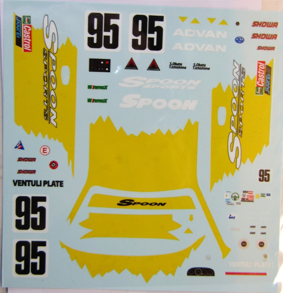 Decalpool 1/24 Scale Honda Civic EG6 Spoon Sports N1 Enduro ’92 Decalsheet DP143