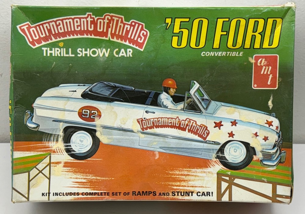 Vintage AMT 1950 Ford Convertible Tournament of Thrills Show Stunt Car T445 1/25