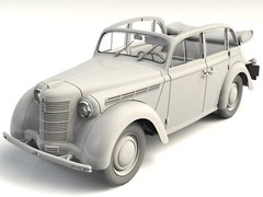 ICM 35484 Plastic model kit Scale 1:35 Moskvitch-401-420A, Soviet passenger car