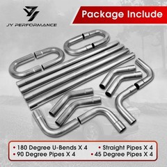 2.5” Custom Exhaust Kit Universal Mild Steel Tubing 16 Gauge Mandrel Bend Pipe