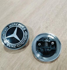 Front Hood Mounted Star Logo Badge Emblem Ornament for Mercedes- C E S AMG 57mm