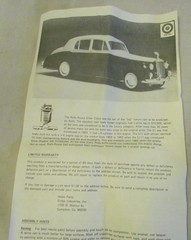 Vintage Entex 1959-62 Rolls Royce Silver Cloud II Kit in 1/24th Scale.