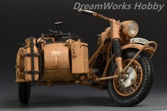 Award Winner Built Schuco Diecast 1/10 BMW R75 Motorcyle Sidecar DAK+Rebuilt