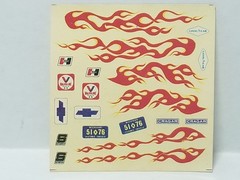 1951 Chevrolet Bel Air DECAL SHEET from AMT 51 Chevy 1:25 Model Kit FLAME DECALS