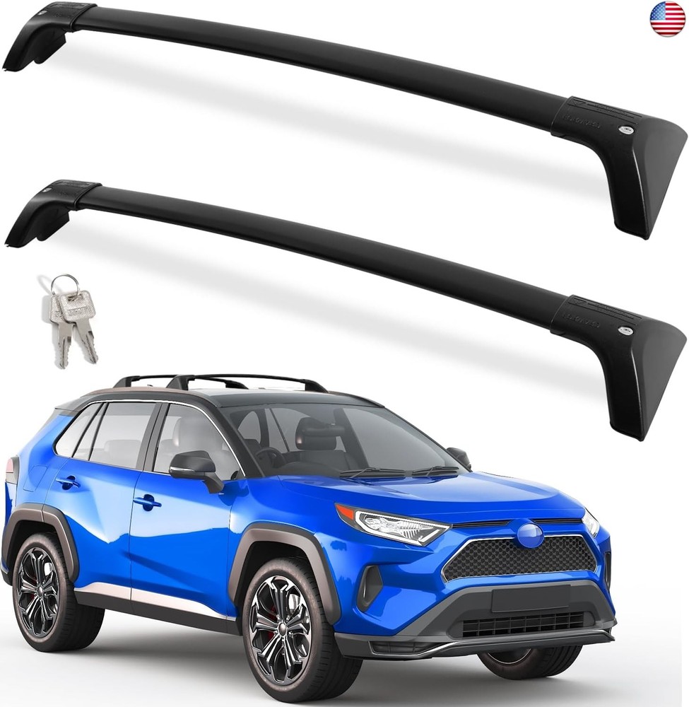 FengYu Lockable Roof Rack Cross Bars 260lbs Compatible with 2019-2025 Toyota