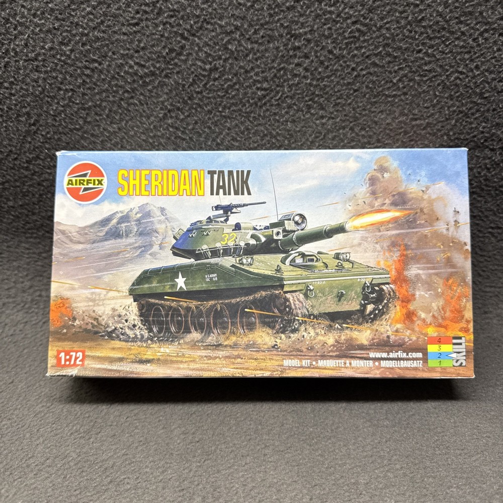 Airfix 1:72 Sheridan Tank Model Kit 02311 New Factory Sealed Military Medium