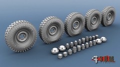 1:35 Resin Wheels Ya 192 for scale model UAZ vehicles