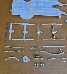 AMT 1/25 1955 CHEVY BEL AIR SEDAN CHASSIS AND RELATED PARTS