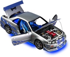 DeAGOSTINI Fast & Furious Nissan Skyline GT-R (R34) 1:8 Vol. 001 – 074 w/ Parts