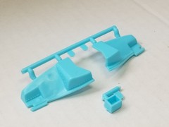 1957 Corvette WHEEL WELL INNER FENDERS & BATTERY from AMT 1:25 Model Kit 57