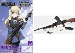 TomyTec Little Armory 1/12 LASW04 Strike Witches RTB BREN LMG Model Kit