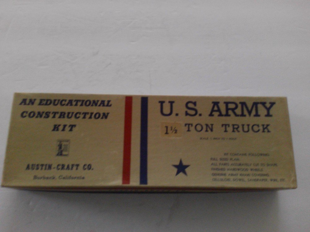 Austin Craft Solid Wood Model Kit US Army one and a half Ton Truck