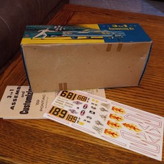 VINTAGE AMT/SMP 1959 PONTIAC CV BOX-INSTRUCTIONS/DECALS ONLY-