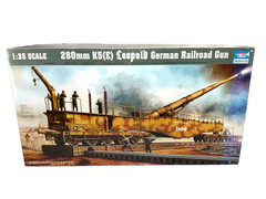 Trumpeter, 280mm K5(E) Leopold German Railroad Gun #00207, 1:35, Sealed Bags MIB