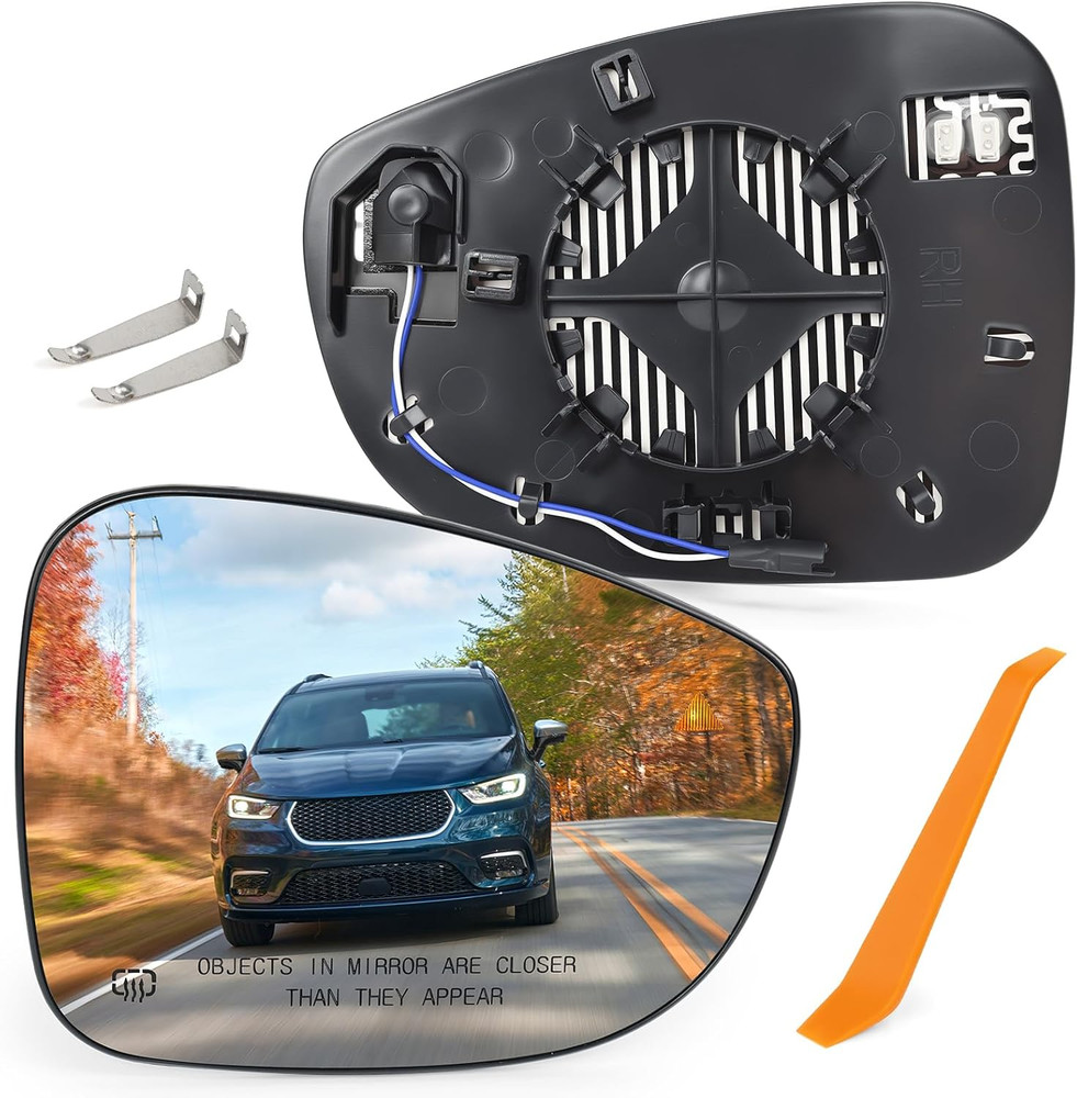 Passenger Side Mirror Glass Compatible with Chrysler Pacifica 2017-2025, for Chr