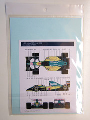 Decalpool 1/20 Scale Lotus 107 Ford F1 1992 Decal Sheet DP328 suit Tamiya #20037