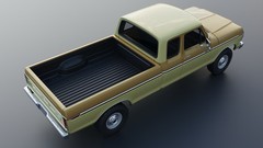 3d Printed 1/25 1974 Ford F250 SuperCab Model Kit