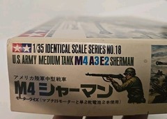 Vintage Tamiya U.S. Army Medium Tank M4 A3E2 SHERMAN Model Kit 1:35 Scale READ