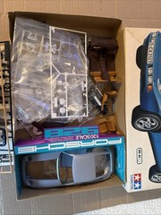 Vintage Tamiya Porsche 928 1/20 Model Kit No. GC-2003 PARTIALLY ASSEMBLED
