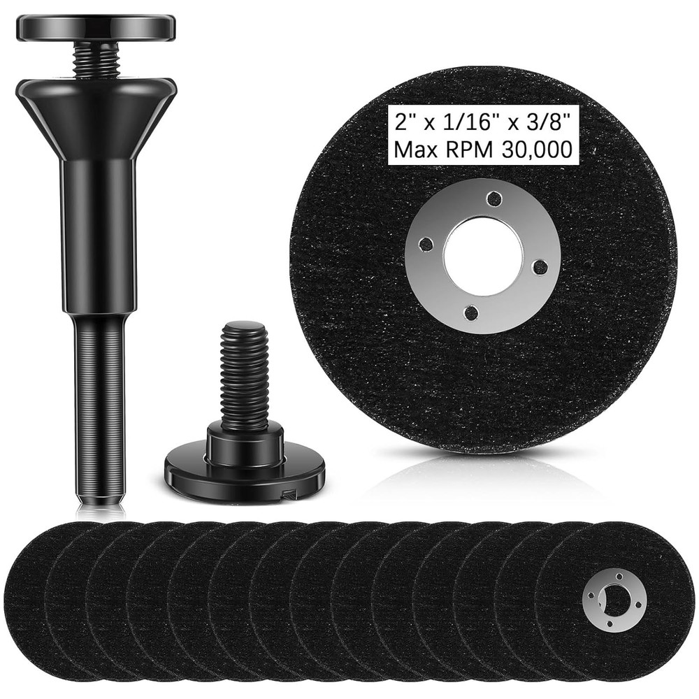 50 Pack 2 Inch Die Grinder Cut-Off Wheel and 3/8 in Arbor Hole 1/4In Stem Mounti