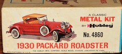 Hubley 1930 Packard Roadster #4860, Metal & Plastic Parts, Missing Chrome Parts
