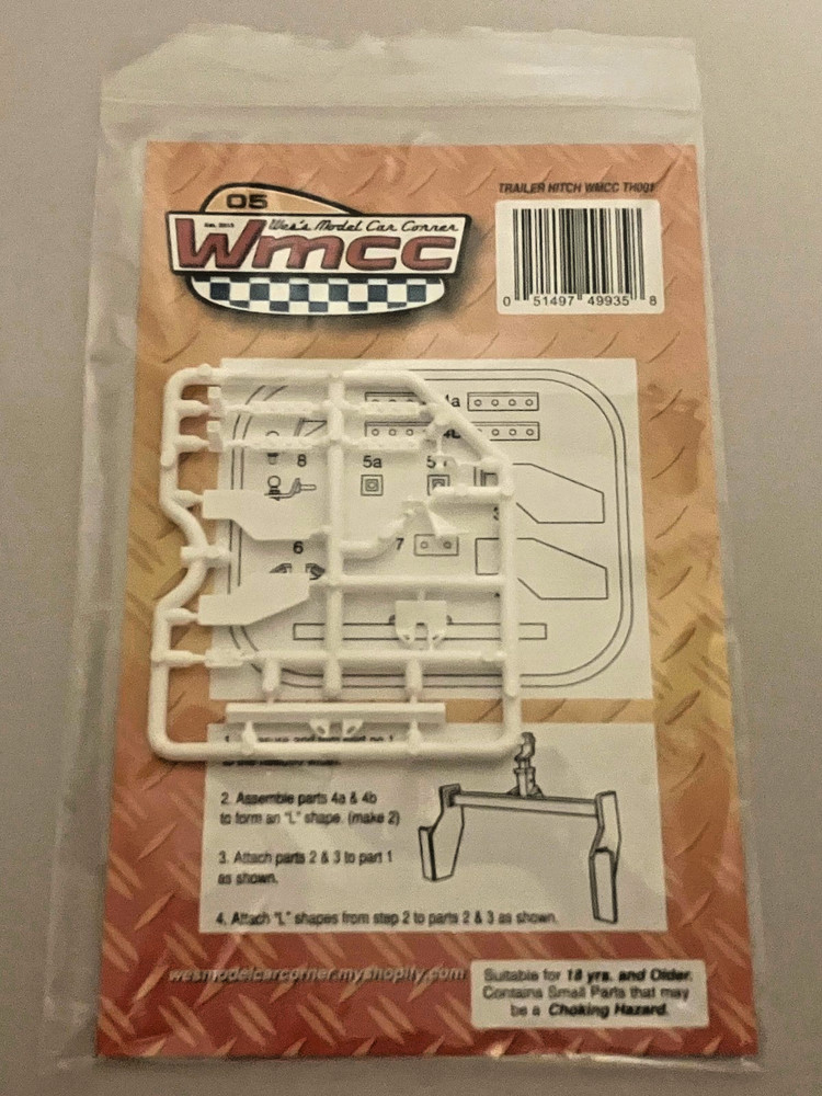 Wes’s Trailer Hitch Bumper Hitch and Frame mounted for model car and truck kits