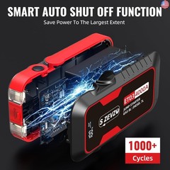 S ZEVZO ET03 Car Jump Starter 4000A Jump Starter Battery Pack for Up to 8.0L