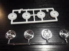 1/24 scale Model car parts Set of 4 Chevy Rallye wheels