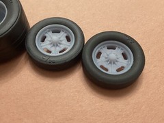 1/24 Scale: Resin 17/15-inch Vintage Halibrand Gasser Drag Wheels W/ Slicks