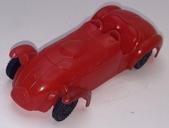 1951 Allard J2 Plastic Toy Car 1/32 PROCESSED PLASTIC Red 4.5” Nice