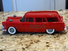 1955 Ford Red Cross Ambulance Promo Friction Model Car