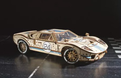 Advanced 970-Piece Wooden Endurance Race Car Model Kit with V8 Engine 1:12 Scale