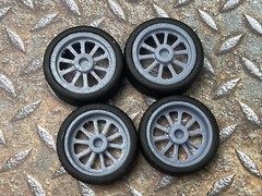 1/24 Scale: 21/20 inch Rambler Wheels/tires for Model Car. Resin; 1/25; 3D Print