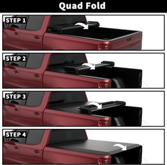 Soft Quad Truck Bed Tonneau Cover Compatible for 2002-2025 2026 Dodge Ram 1500 F