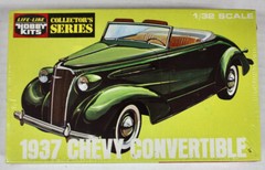 Original Vintage Life-Like Hobby Kit 1937 Chevy Convertible Unopened #09299